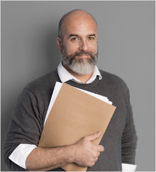 portrait-bearded-man-holding-documents